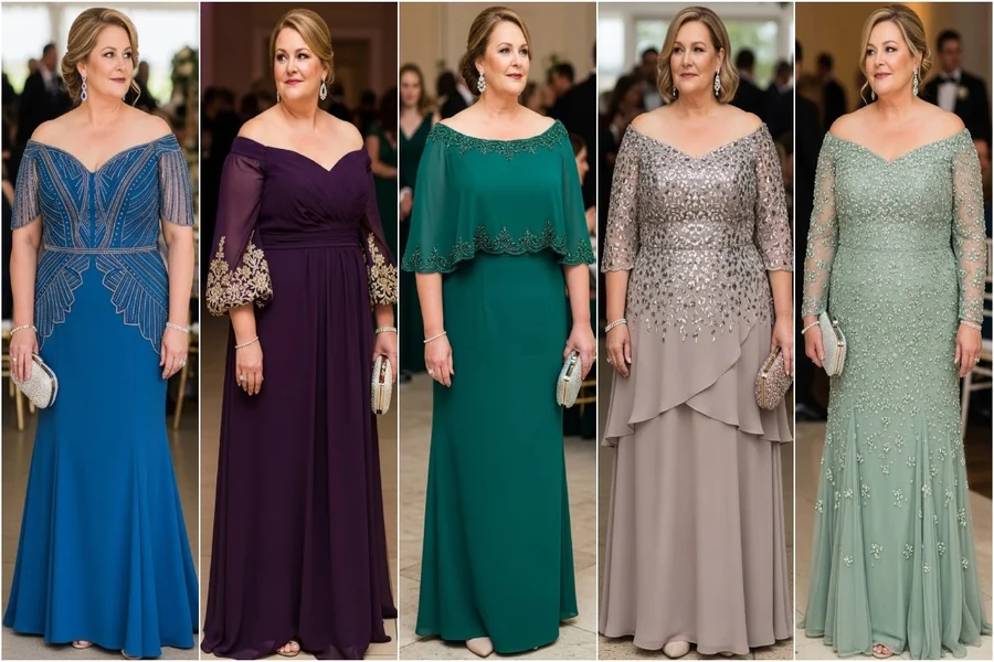 Shoulder Plus Size Dress